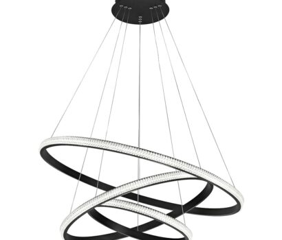 Nova Luce Nager LED Hängelampe 3-Ringe Schwarz