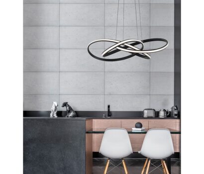 Nova Luce Treccia LED Hängeleuchte schwarz