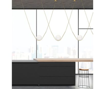 Nova Luce Vitton Kugel Hängeleuchte Messing