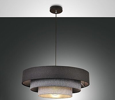Fabas Luce moderne Pendelleuchte Brava Schwarz