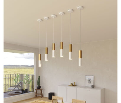 Lampe Suspendue Creative-Cables Modèle PDMV_ Abat-Jour Tub-E14 weiss