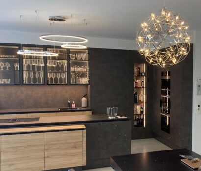 s.LUCE pro Atom 50 LED-Hängeleuchte Metallkugel 1134lm Chrom