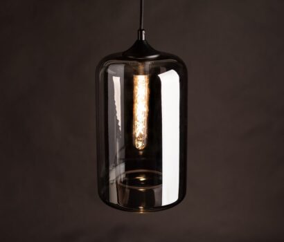 Cruet Up Glas-Hängeleuchte Ø 28cm Rauch Dimmbar