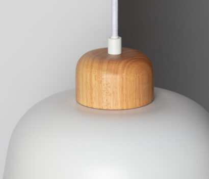 Pendelleuchte VIACHO  aus Metall & Holz -Weiss