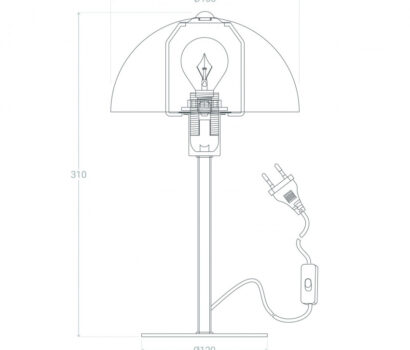 Tischlampe Foga Weiss